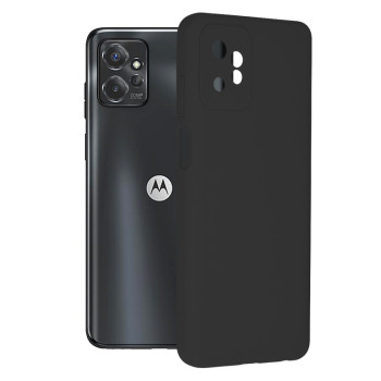Husa de telefon compatibila Motorola Moto G Power 5G, Antiamprenta, Interior Microfibra, Camera Extra Pro, Negru