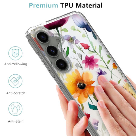 Husa personalizata compatibila Samsung Galaxy S23, MagSafe Atasare Magnetica, Antisoc, Model Floral 1