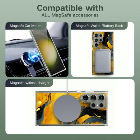Husa personalizata compatibila Samsung Galaxy S24 Ultra, MagSafe Atasare Magnetica, Antisoc, Neons and Brights 13