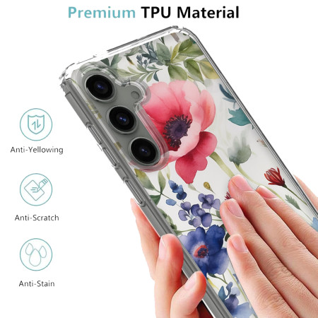 Husa personalizata compatibila Samsung Galaxy S23, MagSafe Atasare Magnetica, Antisoc, Model Floral 4