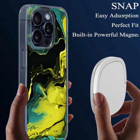 Husa personalizata compatibila Apple iPhone 15 Pro, MagSafe Atasare Magnetica, Antisoc, Neons And Brights 25