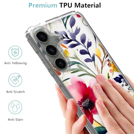 Husa personalizata compatibila Samsung Galaxy S23, MagSafe Atasare Magnetica, Antisoc, Model Floral 5