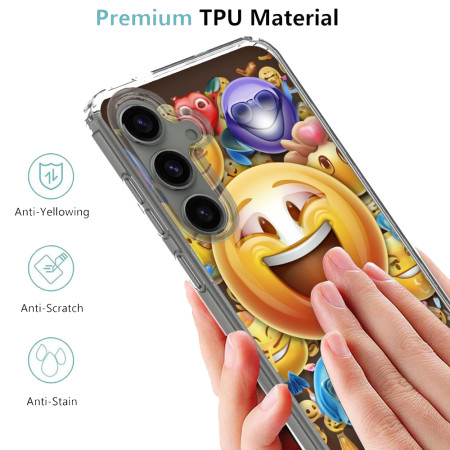 Husa personalizata pentru Samsung Galaxy S24, MagSafe Atasare Magnetica, Emoji Smiley Faces