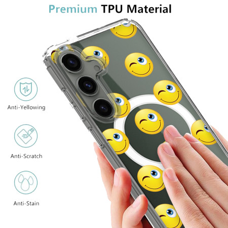 Husa personalizata pentru Samsung Galaxy S23, MagSafe Atasare Magnetica, Winking Face