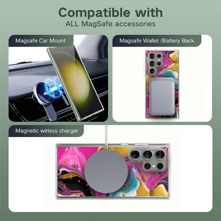 Husa pentru Samsung Galaxy S25 Ultra, Atasare Magnetica, MagSafe, Neons and Brights 33