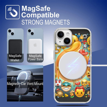 Husa personalizata pentru Apple iPhone 13, MagSafe Atasare Magnetica, Antisoc, Emoji Baby Face