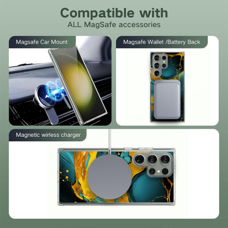 Husa personalizata compatibila Samsung Galaxy S24 Ultra, MagSafe Atasare Magnetica, Antisoc, Neons and Brights 16