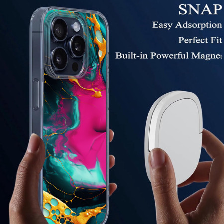 Husa personalizata compatibila Apple iPhone 15 Pro, MagSafe Atasare Magnetica, Antisoc, Neons And Brights 22