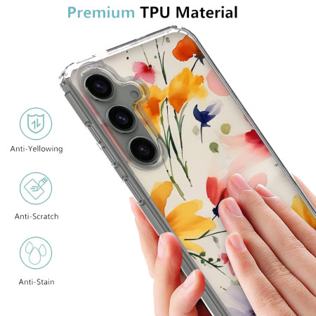 Husa personalizata compatibila Samsung Galaxy S23, MagSafe Atasare Magnetica, Antisoc, Model Floral 2