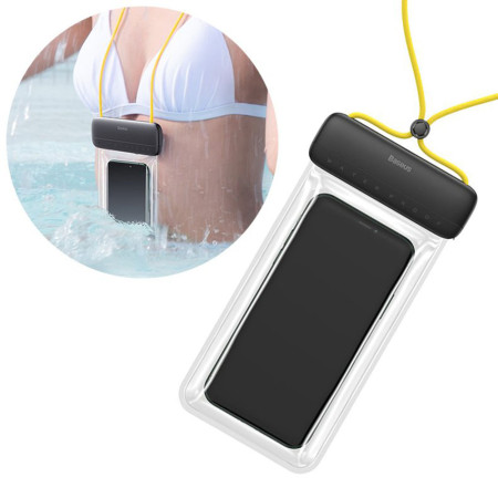 Husa subacvatica telefon Baseus Rezistenta la apa IPX8, Diagonala maxima 7,2 inch, Galben