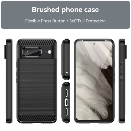 Husa Carbon Google Pixel 8, Protect Anti-Soc, Negru