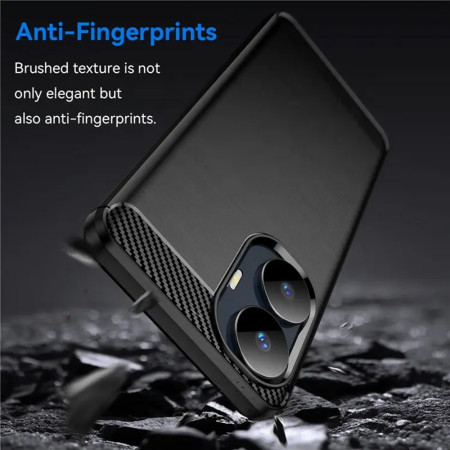 Husa Carbon Realme C55, Protect Anti-Soc, Negru
