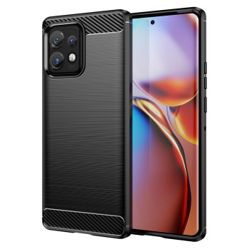 Husa Carbon Motorola Edge 40 Pro, Protect Anti-Soc, Negru