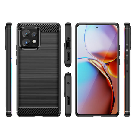 Husa Carbon Motorola Edge 40 Pro, Protect Anti-Soc, Negru