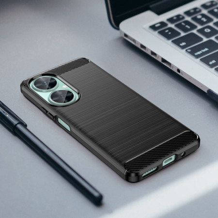 Husa Carbon compatibila Huawei nova 11i, Protect Anti-Soc, Negru