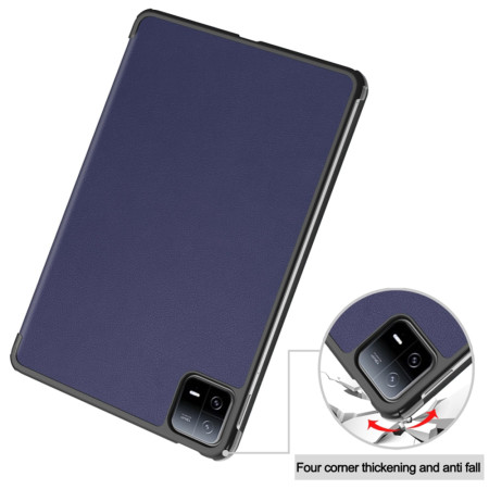 Husa tableta Xiaomi Pad 6, FoldPro cu Microfibra, Auto Sleep/Wake, Albastru