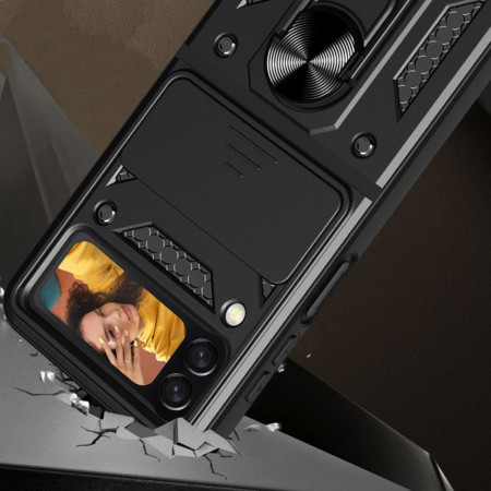 Husa telefon compatibila Samsung Galaxy Z Flip 5, CamShield Privacy, Tech-H, Negru