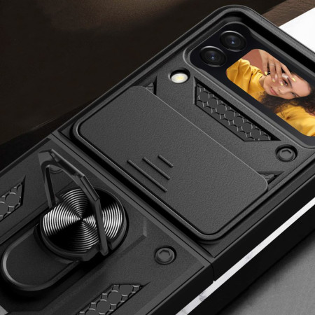 Husa telefon compatibila Samsung Galaxy Z Flip 5, CamShield Privacy, Tech-H, Negru