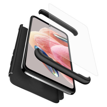Husa 360 Xiaomi Redmi Note 12 Pro Plus, Fata Spate si Folie Protectie Inclusa, Negru