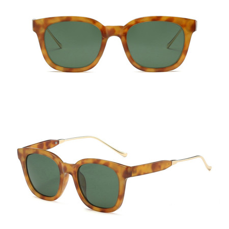  Ochelari de Soare cu protectie UV cu Lentile Polarizate 2050, Metal si PC, Leopard Verde
