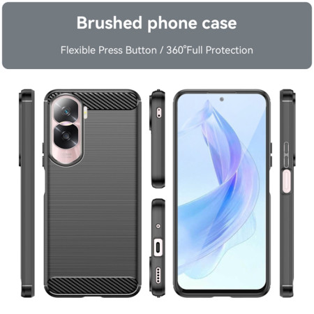 Husa Carbon compatibila Honor 90 Lite, Protect Anti-Soc, Negru