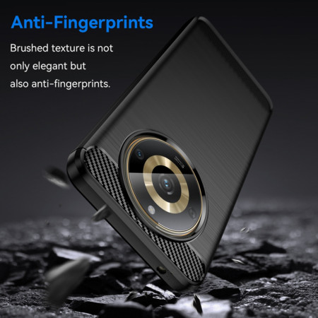Husa Carbon compatibila Realme 11, Protect Anti-Soc, Negru
