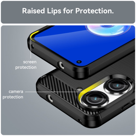 Husa Carbon compatibila Asus Zenfone 9 / 10, Protect Anti-Soc, Negru
