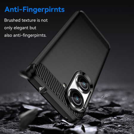 Husa Carbon compatibila Asus Zenfone 9 / 10, Protect Anti-Soc, Negru