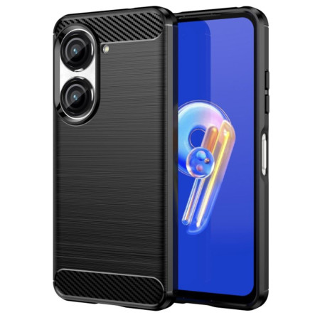 Husa Carbon compatibila Asus Zenfone 9 / 10, Protect Anti-Soc, Negru