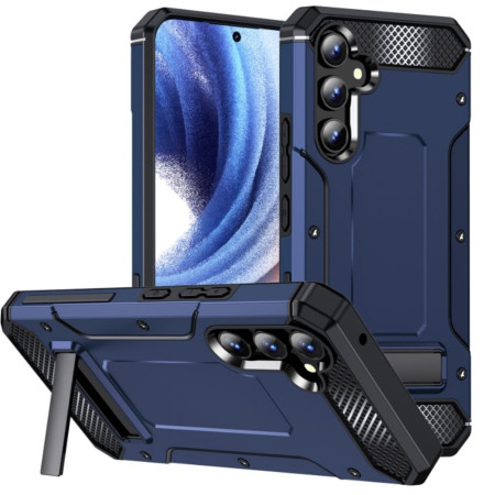 Husa Antisoc compatibila Samsung Galaxy A54, Kickstand, Albastru