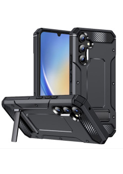 Husa Antisoc compatibila Samsung Galaxy A34, Kickstand, Negru