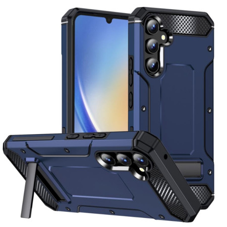 Husa Antisoc compatibila Samsung Galaxy A34, Kickstand, Albastru