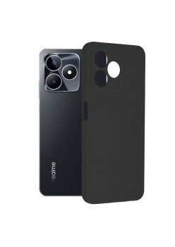 Husa de telefon compatibila Realme C53, Antiamprenta, Interior Microfibra, Camera Extra Pro, Negru