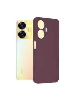 Husa de telefon compatibila Realme C55, Antiamprenta, Interior Microfibra, Camera Extra Pro, Plum Violet