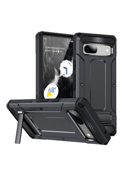 Husa Antisoc compatibila Google Pixel 7a, Kickstand, Negru