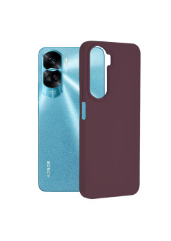 Husa de telefon compatibila Honor 90 Lite, Antiamprenta, Interior Microfibra, Camera Extra Pro, Plum Violet