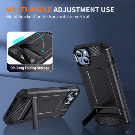 Husa Antisoc compatibila Apple iPhone 13 Pro, Kickstand, Negru