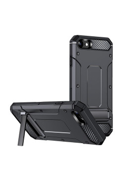 Husa Antisoc compatibila Apple iPhone 7 / 8 / SE 2, SE 2020 / SE 3, SE 2022, Kickstand, Negru