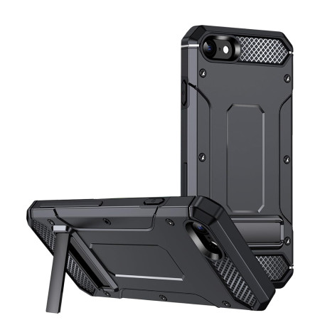 Husa Antisoc compatibila Apple iPhone 7 / 8 / SE 2, SE 2020 / SE 3, SE 2022, Kickstand, Negru