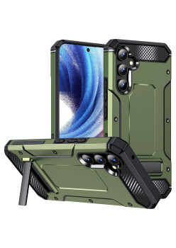 Husa Antisoc compatibila Samsung Galaxy A54, Kickstand, Green