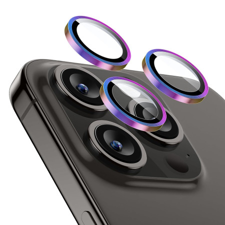 Folie Camera Foto compatibila Apple iPhone 15 Pro Max, Profesionala HD, Chromatic