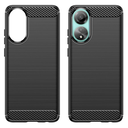 Husa Carbon compatibila Oppo A78 4G, Protect Anti-Soc, Negru