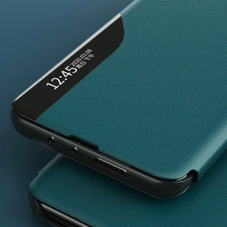 Husa Tip Carte compatibila Xiaomi Redmi Note 13 5G, Stand View, Dark Green