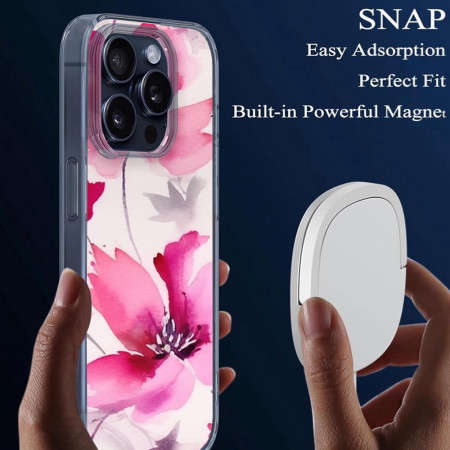 Husa personalizata pentru Apple iPhone 14, MagSafe Atasare Magnetica, Antisoc, Model Floral 6