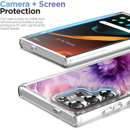 Husa personalizata compatibila Samsung Galaxy S24 Ultra, MagSafe Atasare Magnetica, Antisoc, Model Floral 22