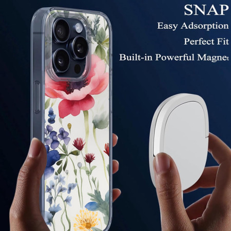 Husa personalizata pentru Apple iPhone 13, MagSafe Atasare Magnetica, Antisoc, Model Floral 4