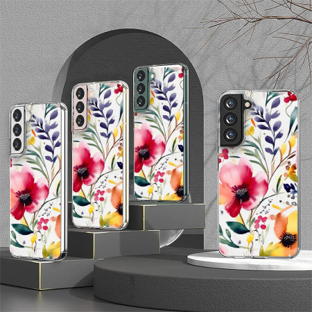 Husa personalizata compatibila Samsung Galaxy S23, MagSafe Atasare Magnetica, Antisoc, Model Floral 5