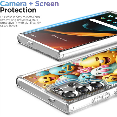 Husa personalizata pentru Samsung Galaxy S24 Ultra, MagSafe Atasare Magnetica, Emoji Smile