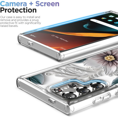 Husa personalizata pentru Samsung Galaxy S24 Ultra, MagSafe Atasare Magnetica, 3D Flower Medley 16
