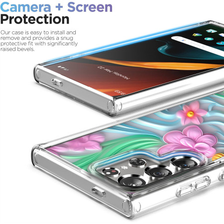 Husa personalizata pentru Samsung Galaxy S24 Ultra, MagSafe Atasare Magnetica, 3D Flower Medley 11